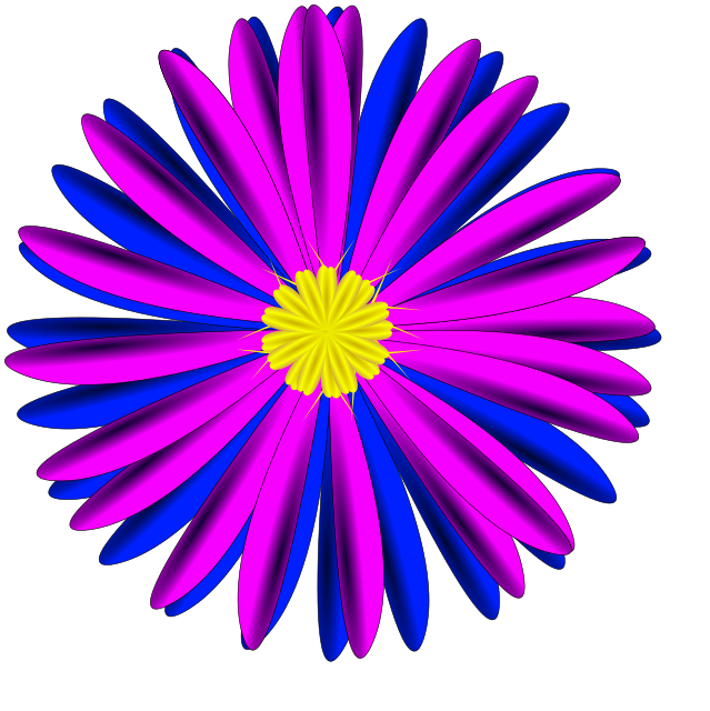 flower abstract pink blue
