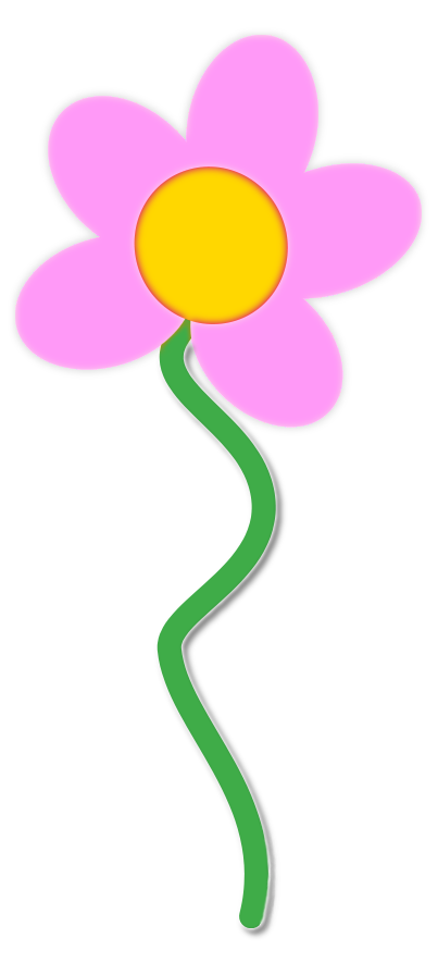 flower pink w stem