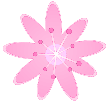 pink flower edged