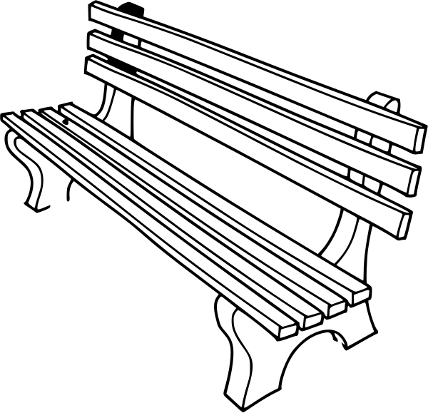park bench lineart