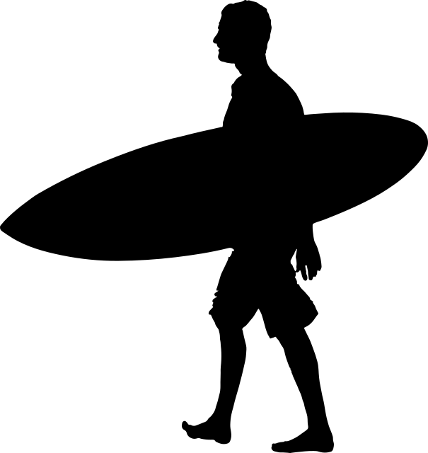 man w surfboard
