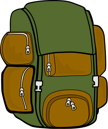 backpack green brown