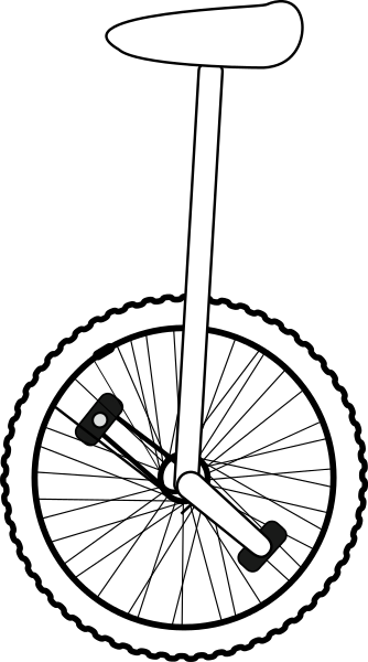 unicycle line art