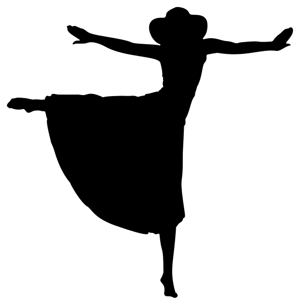 woman dancing hat dress