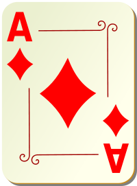 ornamental deck Ace of diamonds