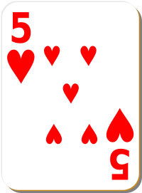 White deck 5 of hearts
