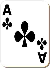 White deck Ace of clubs
