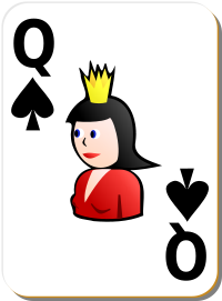 White deck Queen of spades