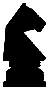 chess knight black