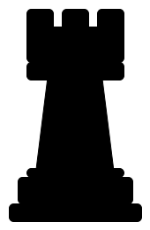 chess rook black