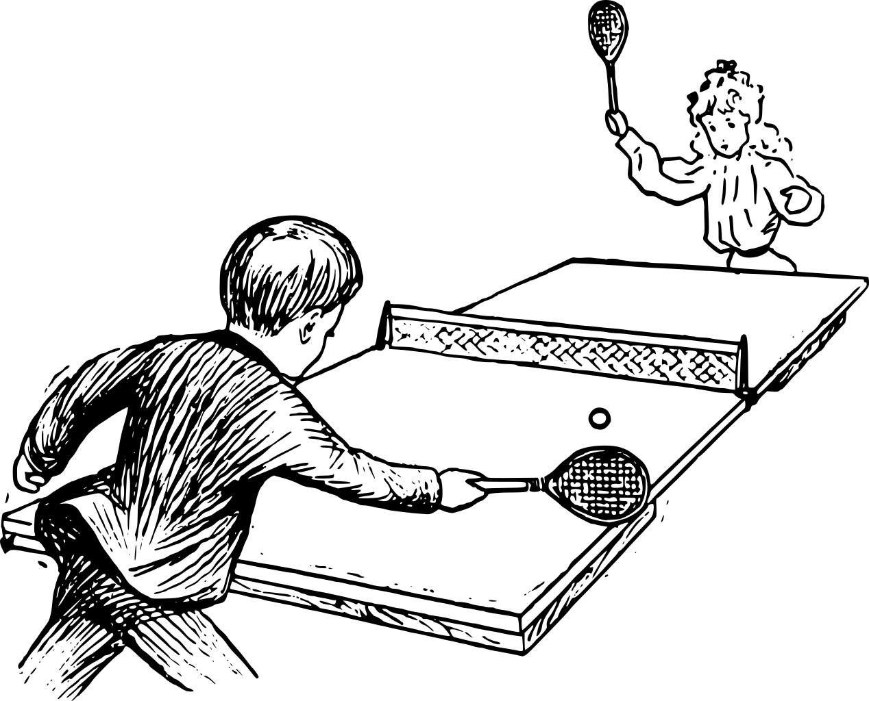 kids playing ping pong