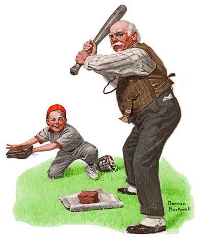 Gramps at the Plate  Rockwell 1916