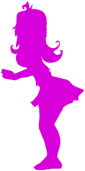 cheerleader silhouette purple