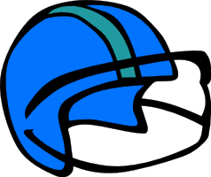 football helmet blue