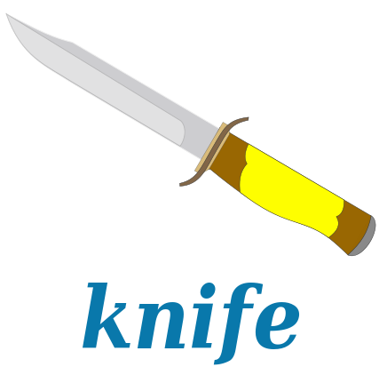 hunting knife w label