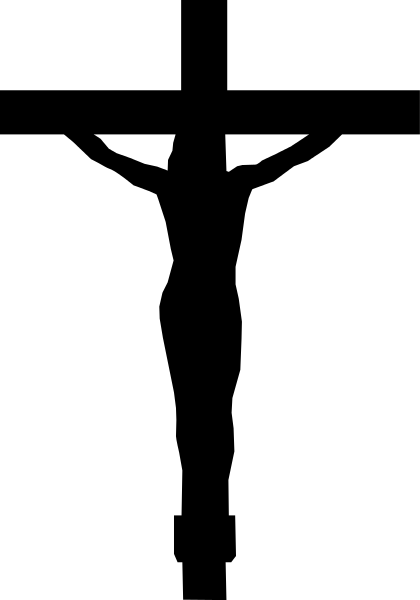 christ on the cross silhouette