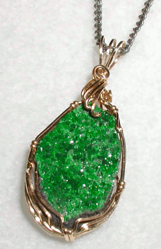 Garnet  Uvarovite pendant