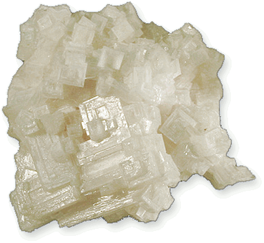 Halite  intergrown hopper crystals
