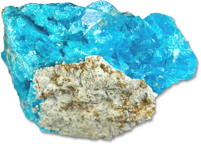 Krohnkite  crust of multiple crystals
