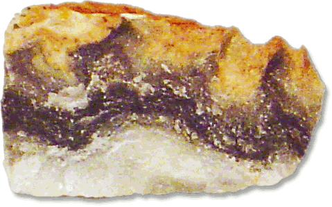 Miargyrite  in quartz  Silver antimony sulfide