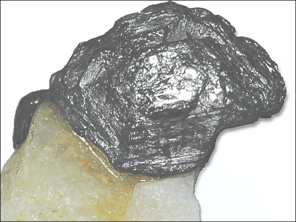 Molybdenite  crystal on Quartz