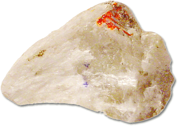 Ulexite  with clay and Realgar  hydrous Sodium Calcium borate