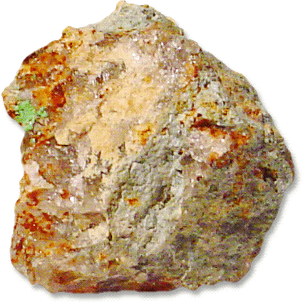 Zeunerite on quartz  Copper urano arsenate