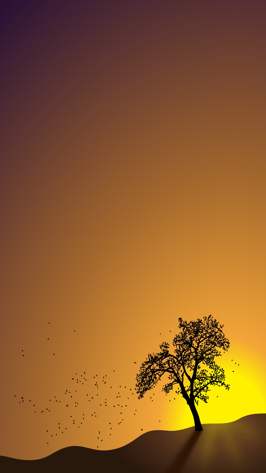 tree sunset vertical