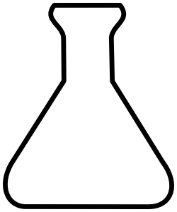 flask conical outline
