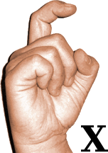 sign language photo X