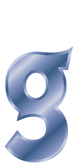 blue steel letter g