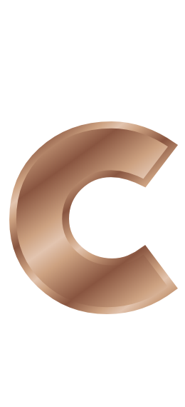 bronze letter c