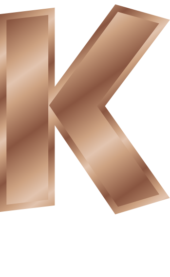 bronze letter capitol K