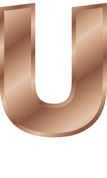 bronze letter capitol U
