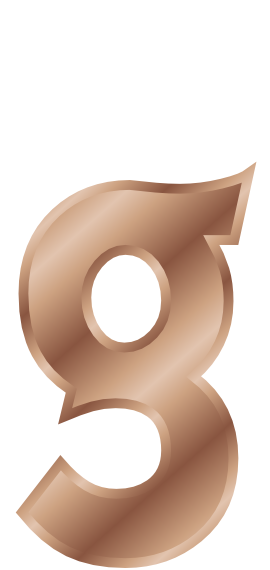 bronze letter g