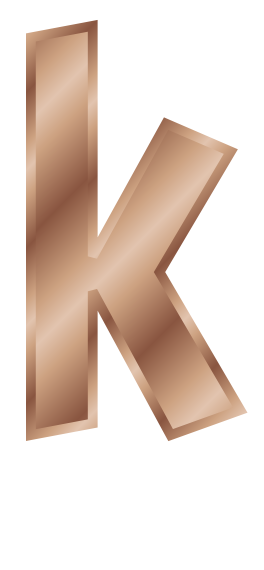 bronze letter k