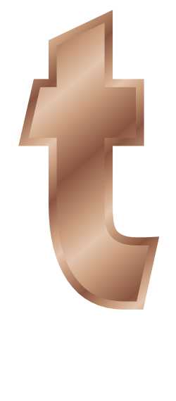 bronze letter t