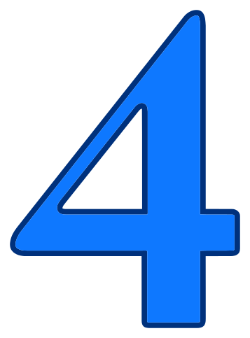 number 4 blue
