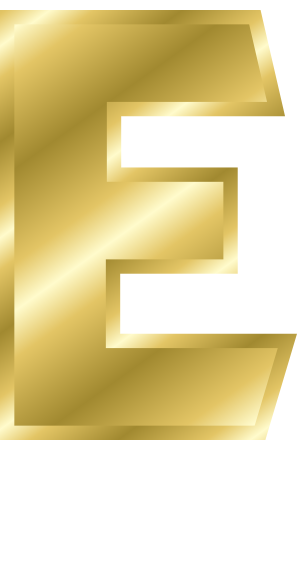 gold letter capitol E