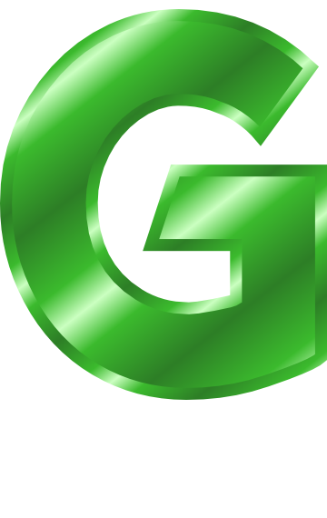 green metal letter capitol G
