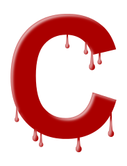 letter dripping C