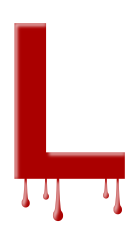 letter dripping L