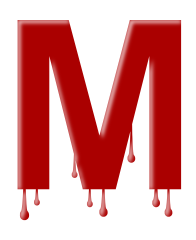 letter dripping M