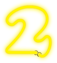neon numeral 2