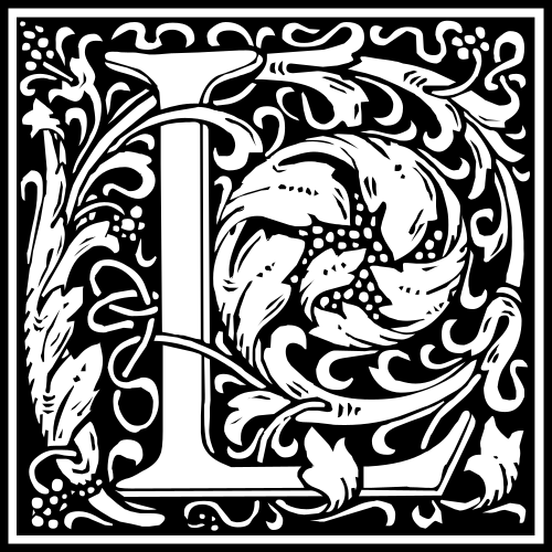 ornate letter L