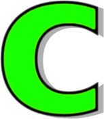 lowercase C green