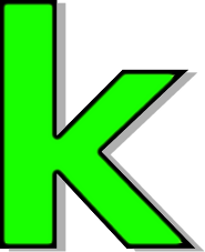lowercase K green
