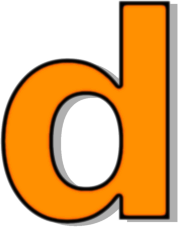 lowercase D orange