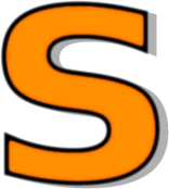 lowercase S orange