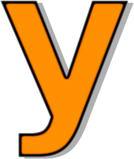 lowercase Y orange